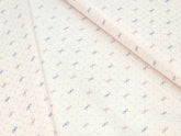 SQUARE PATTERN PRINTED LIGHT ORANGE PREMIUM MIX COTTON SHIRT FABRIC.